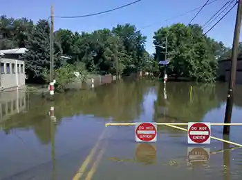 flooded road