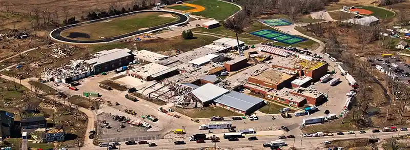 BELFOR clean up after tornado