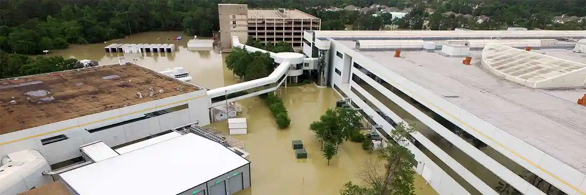 flood damaged building