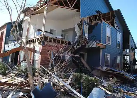 storm damage to apartments