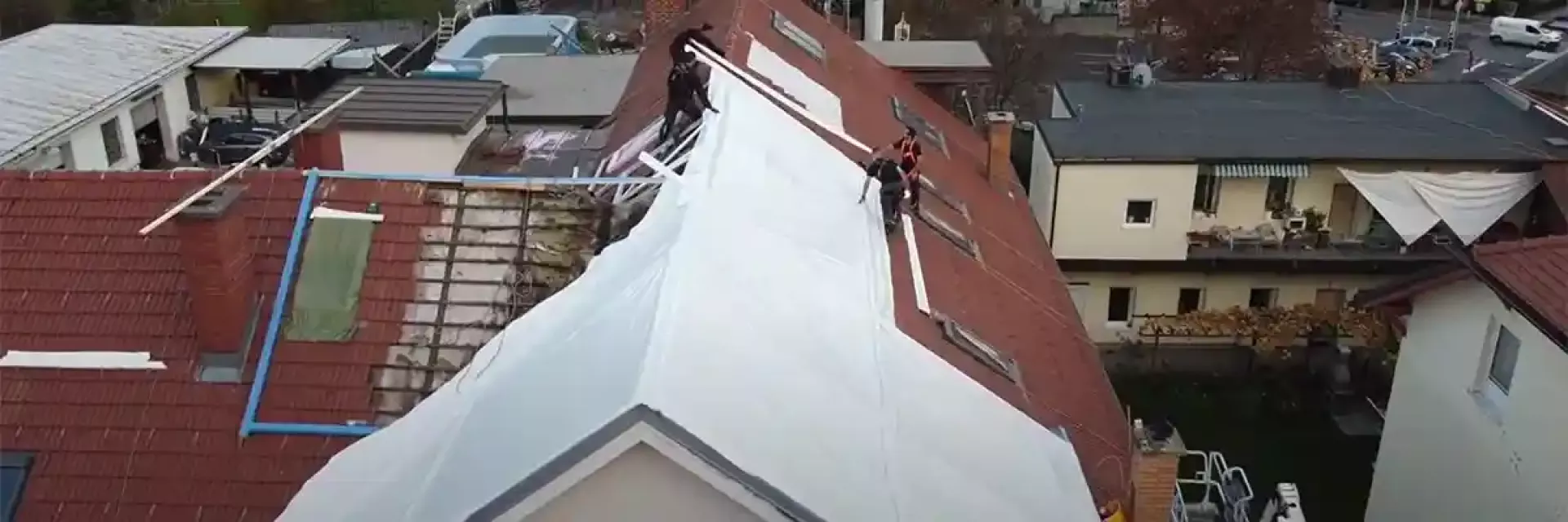 Austria shrink wrap roof